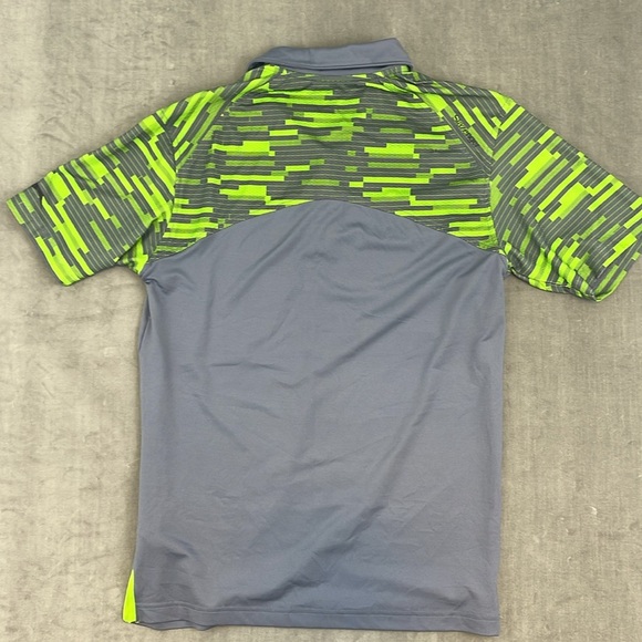 Slazenger Polo Golf Shirt‎ Mens Blue/Gray/green Stripe Short Sleeve Sz Small - Picture 7 of 8